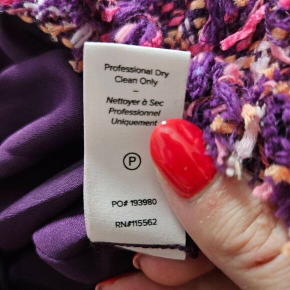 Cinq à Sept Boxweave Easton Dress In Pink Candy Multi Size 6 - Picture 6 of 9